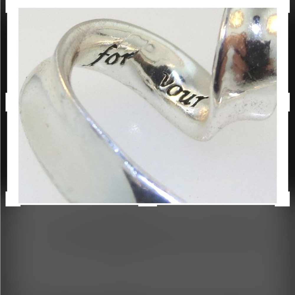 Sterling Silver LA Twisted Heart Slide Pendant Expression A True Friend - Picture 4 of 7